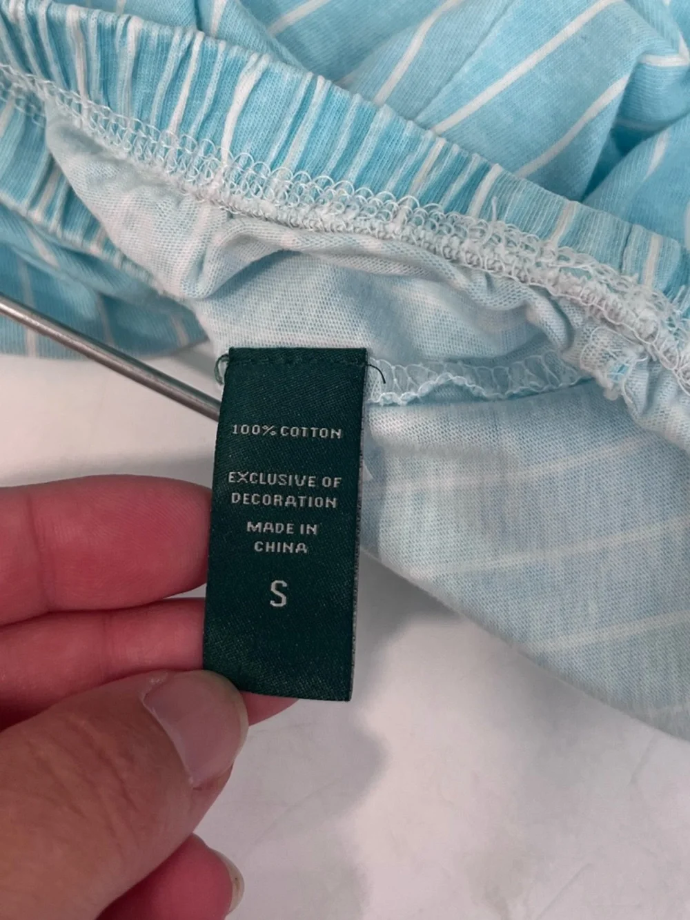Lauren Ralph Lauren Women's Sz S 2-Pc Striped Bingham Bermuda Cotton Pajama Set